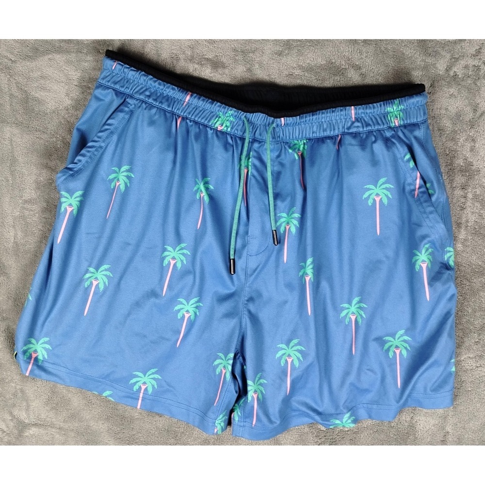 Chubbies Swim Shorts Mens‎ Size XXL Blue Palm Trees Performance Beach Board